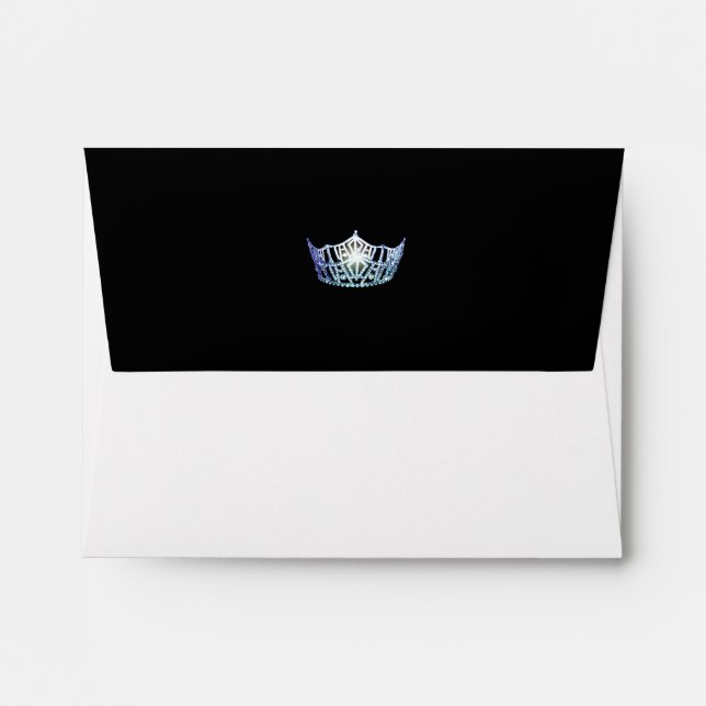 Miss America Baby Blue Crown A2 Note Card Envelope (Back (Top Flap))