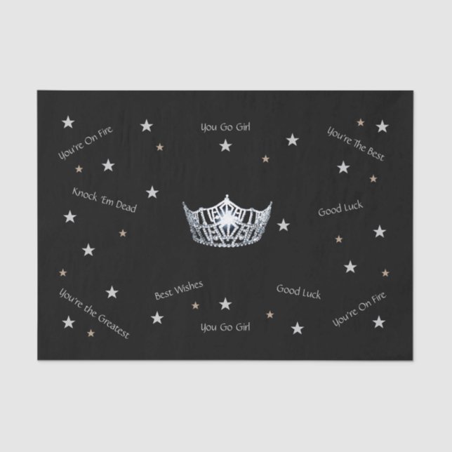 Miss America Best Wishes Tissue Paper (Front)