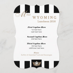 Miss America Black Stripe Luncheon Program Card