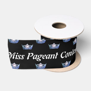 Miss America Blue Crown Satin Ribbon
