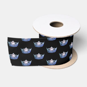 Miss America Blue Crown Satin Ribbon