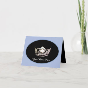 Miss America Carte de remerciements Argent - Lt Bl