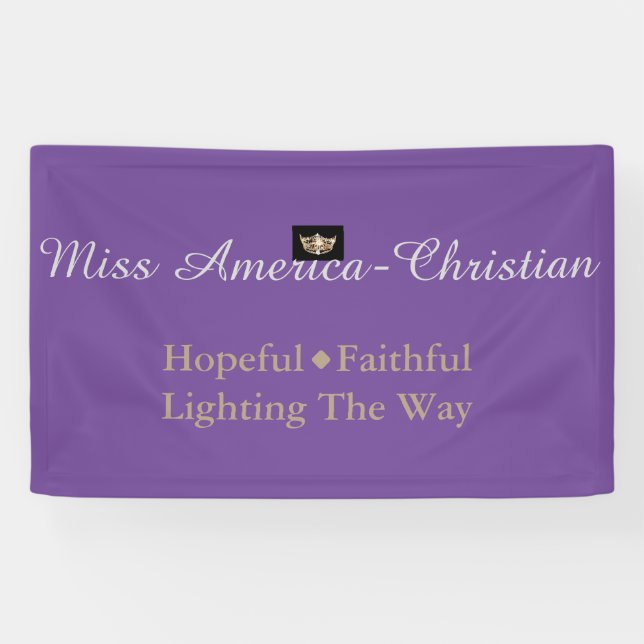 Miss America-Christian type Bannière personnalisée (Horizontal)