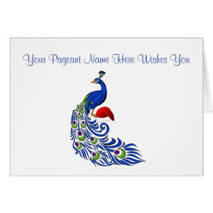 Miss America Christmas Card-Peacock Custom Name