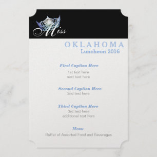 Miss America Classic Shimmer Luncheon Program Card