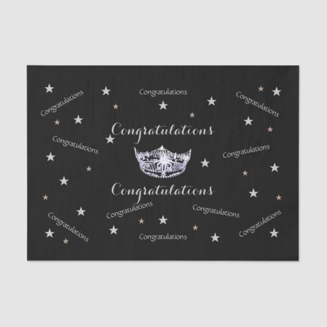 Miss America Congratulations Tissue Paper (Front)