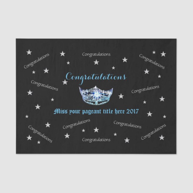 Miss America Congratulations Tissue Paper (Front)