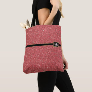 Miss America Crown Pageant Faux Glitter Tote Bag