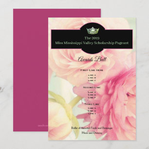 Miss America Crown Peonies Awards Ball Program