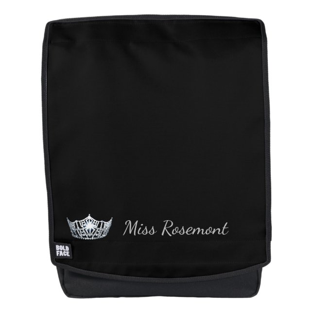 Miss America Crown Personalized Bold Face Backpack (Front)