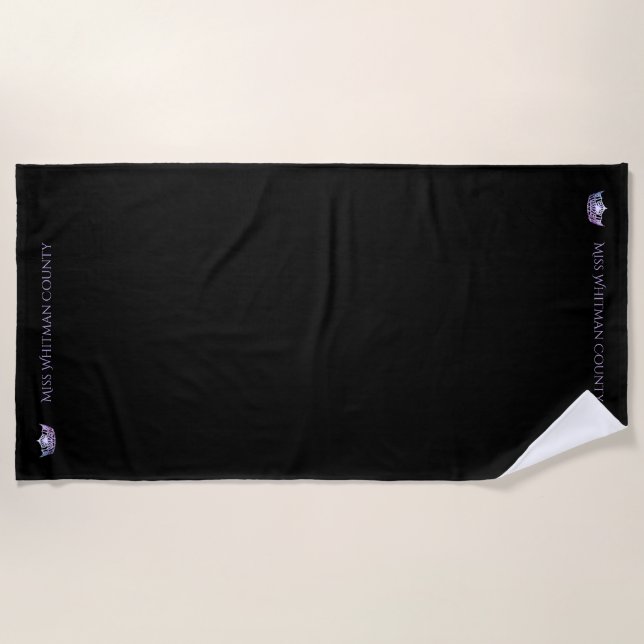 Miss America Custom Lilac Crown Beach Serviette (Devant)