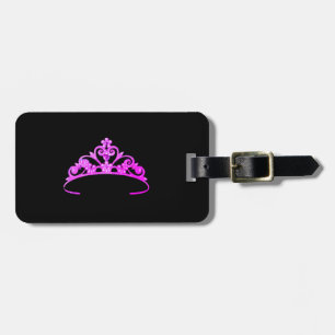 Miss America Fuchsia Tiara Luggage Tag