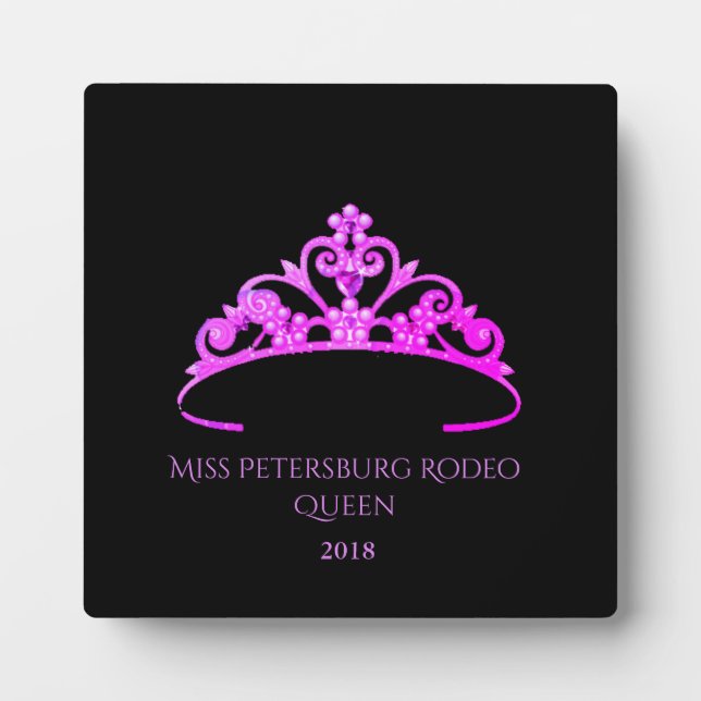 Miss America Fuchsia Tiara Titleholder Plaque (Devant)