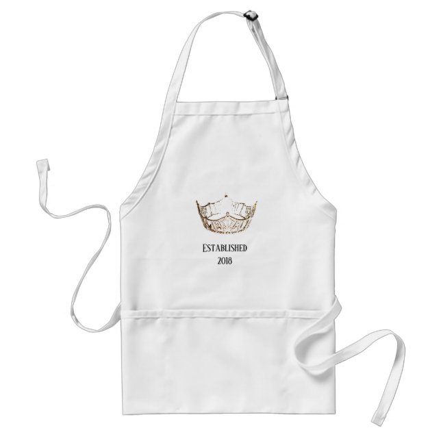 Miss America Gold Crown Apron Date-Established (Front)