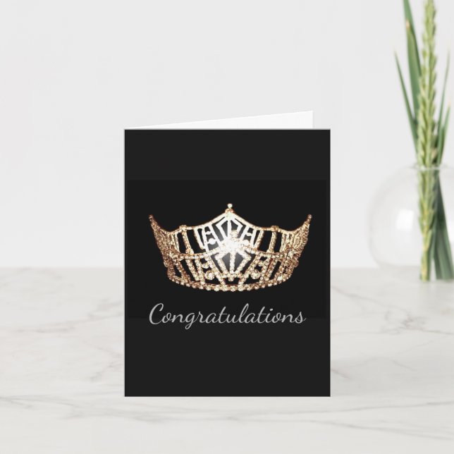 Miss America Gold Crown Cartes de voeux (Devant)