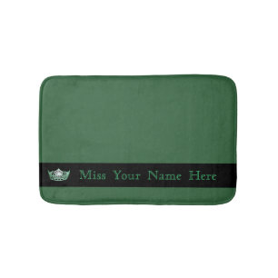 Miss America Green Crown Bath Mat