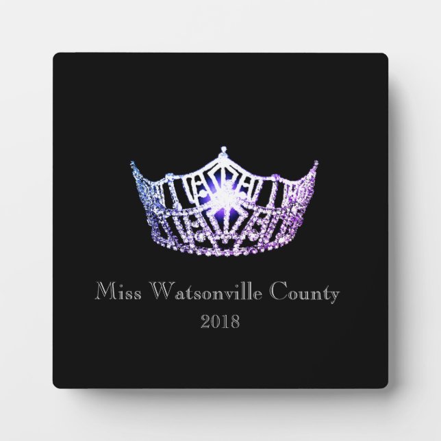 Miss America Lilac Crown Titulaire Plaque (Devant)