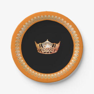 Miss America Orange 7" Paper Plates
