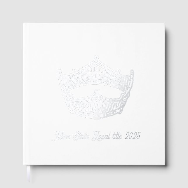 Miss America Pageant Crown Foil Scrapbook Foil  Guest Book (Front)