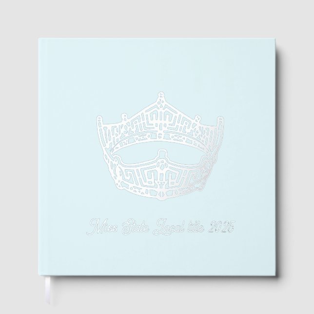 Miss America Pageant Crown Foil Scrapbook Foil  Guest Book (Front)