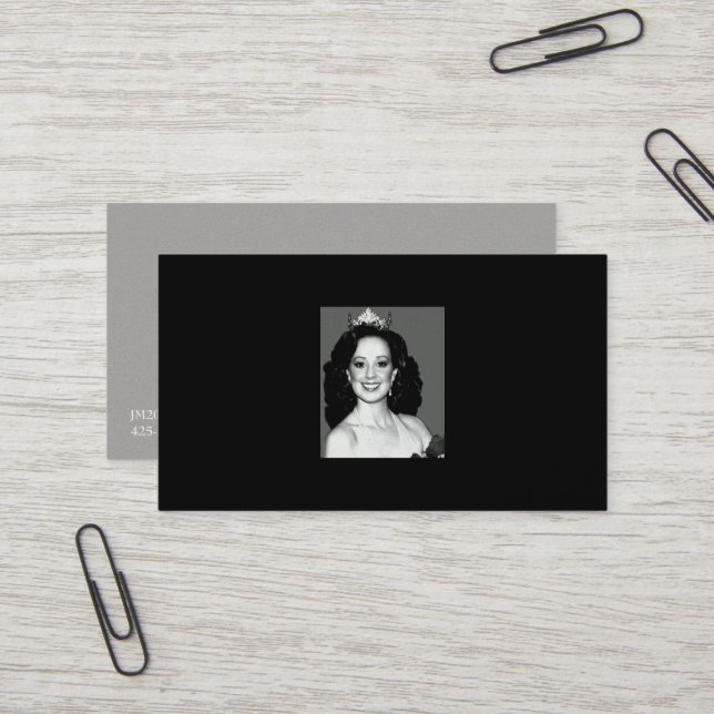 Miss America Photo Business Cards (Front/Back In Situ)