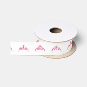 Miss America Pink Tiara Satin Ribbon-Pastel Ribbon