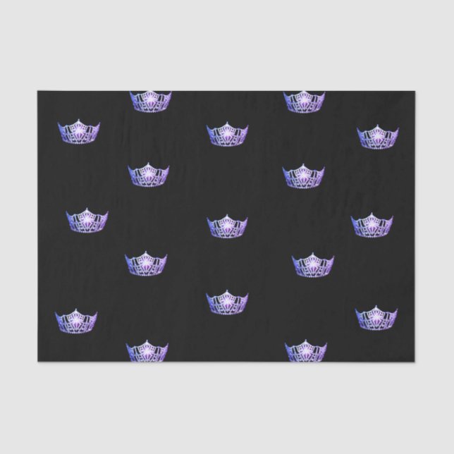 Miss America Purple Crown Tissue Paper (Front)