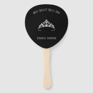 Miss America Rodeo Silver Crown Tiara Paddle Fan