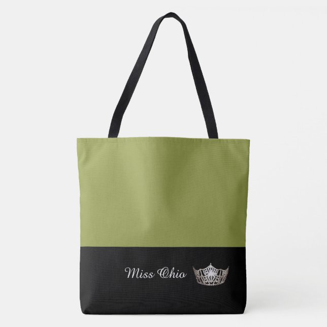 Miss America Sac fourre-tout Argent Couronne GRAND (Devant)