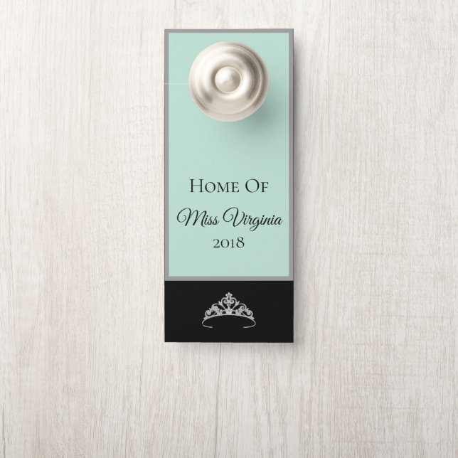 Miss America SEAFM SLV Crown Pageant Door Hanger (On Knob)