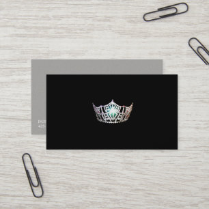 Miss America Silver Crown Business Cards