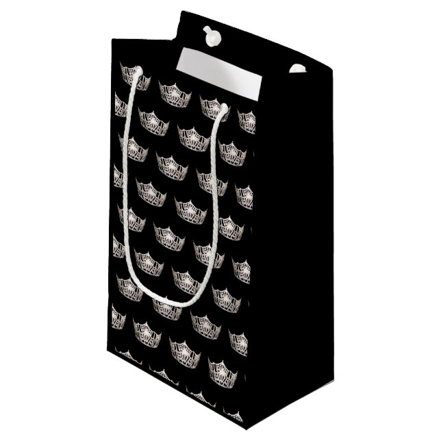 Miss America Silver Crown Gift Bag-Small Small Gift Bag (Front Angled)
