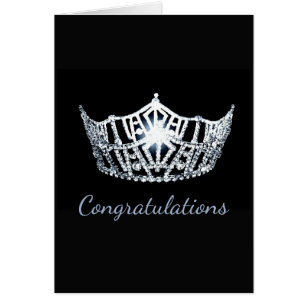 Miss America Silver Crown Greeting Card-Well Done