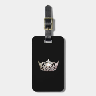 Miss America Silver Crown Luggage Tag-Vertical Tag