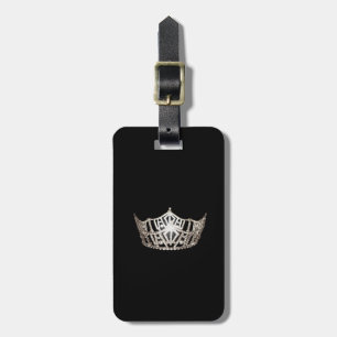 Miss America Silver Crown Luggage Tag-Vertical Tag