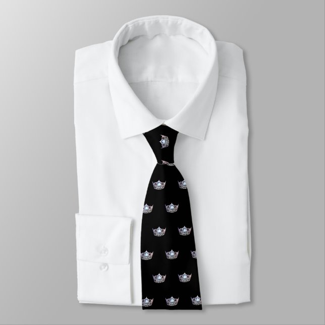 Miss America Silver Crown Men's Tie (Tied)