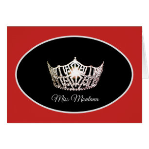 Miss America Silver Crown Note Card-Red