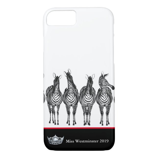 Miss America Silver Crown Phone Cases-Zebras Case-Mate iPhone Case (Back)