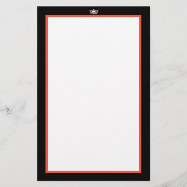 Miss America Silver Crown Stationery Paper (Front)