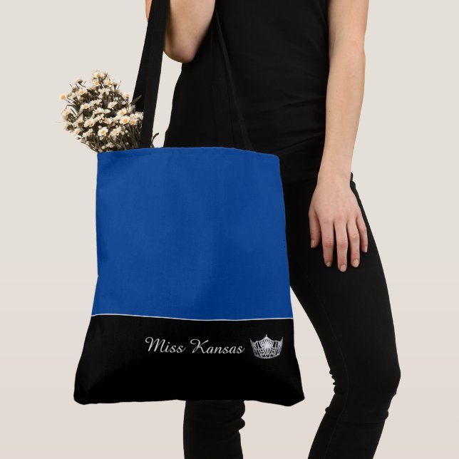Miss America Silver Crown Tote Bag-Large (Close Up)