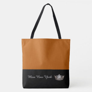 Miss America Silver Crown Tote Bag-Large Pumpkin Bag