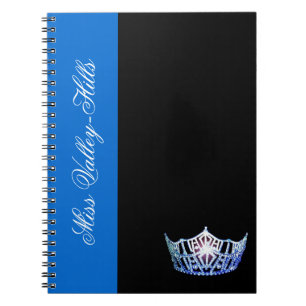 Miss America style Blue Crown Notebook