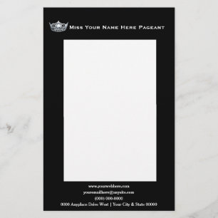 Miss America style Bold Black Custom Letterhead