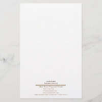 Miss America style Bottom Line Stationery