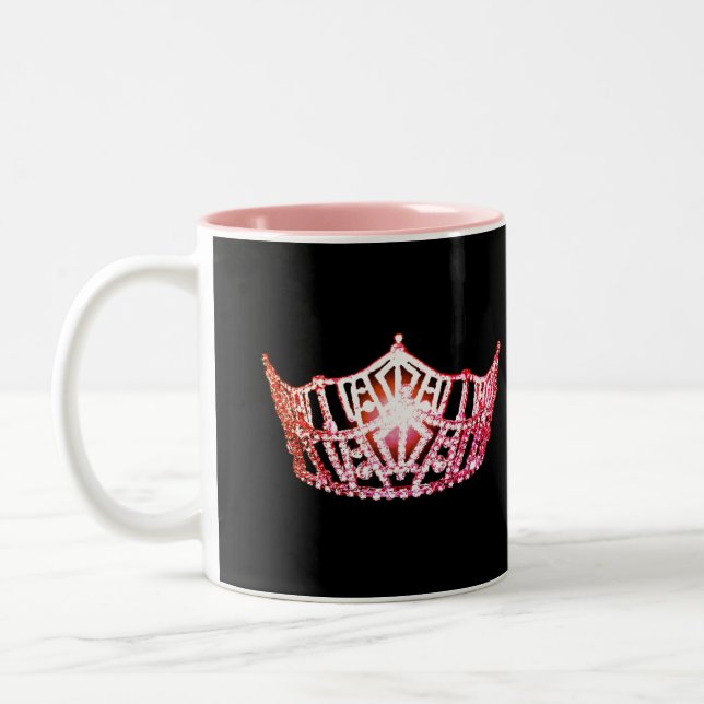 Miss America style Coral Crown  Mug (Left)