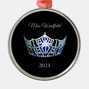 Miss America style Crown Christmas Ornament