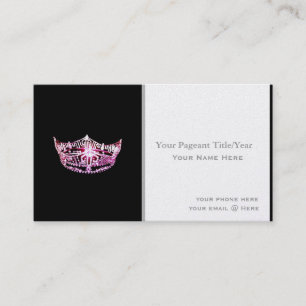 Miss America style Crown Custom Business Cards