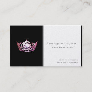 Miss America style Crown Custom Business Cards