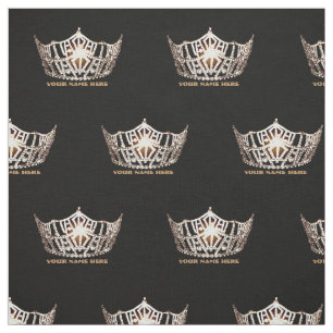 Miss America style Crown Custom Fabric