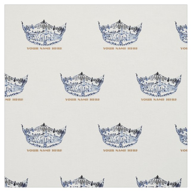 Miss America style Crown Custom Fabric (Swatch)